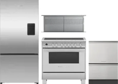 4 Piece Package Includes Refrigerator, Range, Hood And Dishwasher